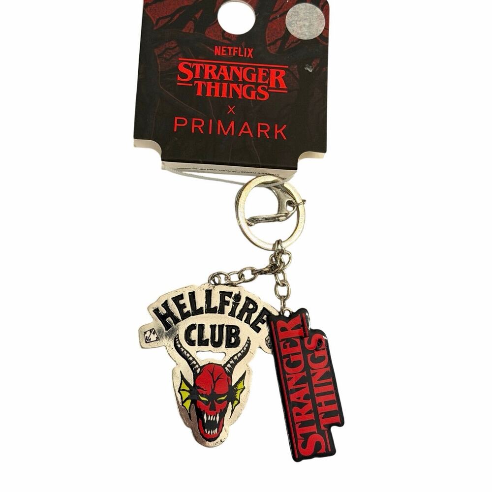 NEW Primark x Stranger Things Hellfire Club Bag Charm Keychain
